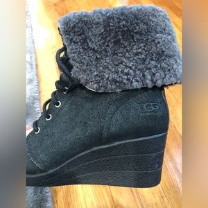 SOLD UGG waterproof insulated winter wedge boot with shearling